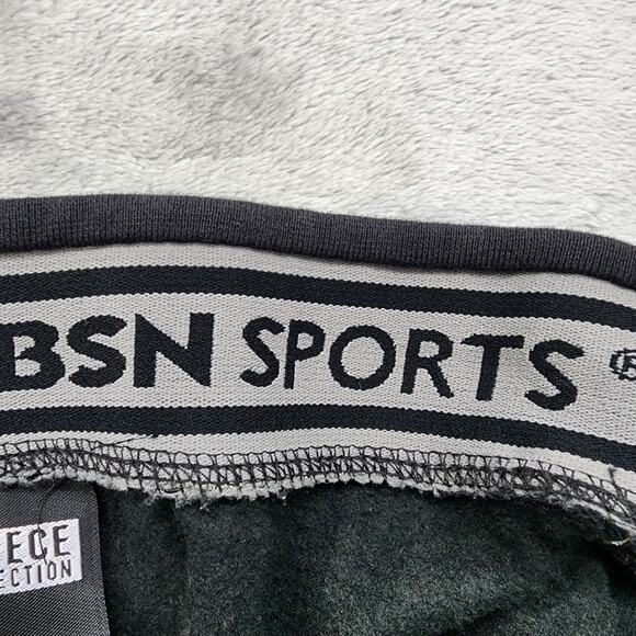 BSN SPORTS Pants Mens S Black Cotton Rich Fleece Joggers Athletic Cut Workout - Picture 5 of 13